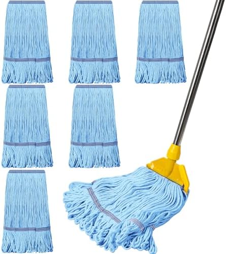 Eccliy 6 Pack Mop Heads Replacement 18 Oz Loop End by Eccliy
