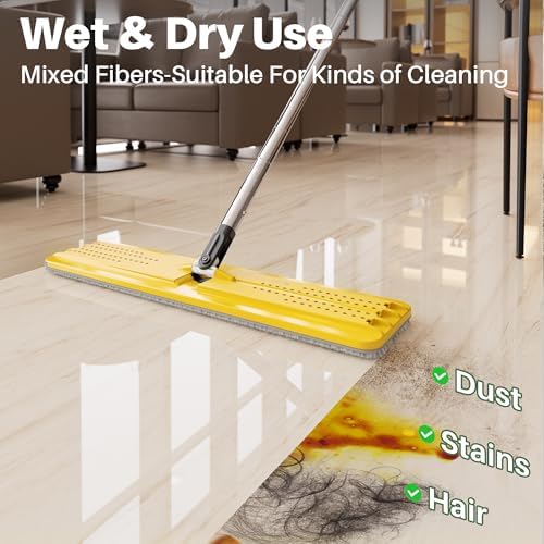 JOYMOOP 17.7-Inch Microfiber Mop Replacement Pads, Washable Reusable Grey & - Image 6