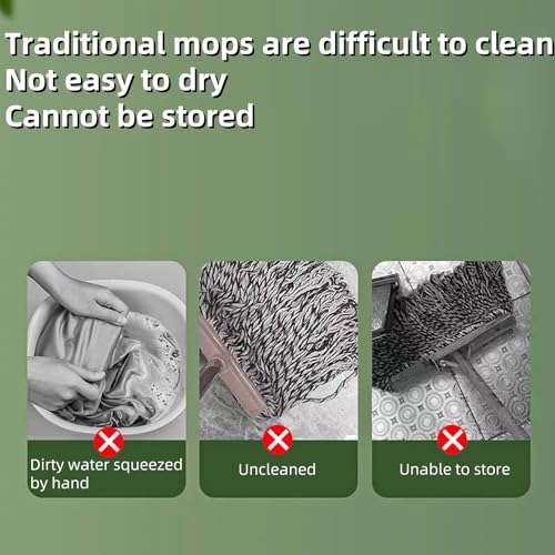 Generic 2 in 1 Dehydrated Mop, Self Wringing, Microfiber Head - Image 6