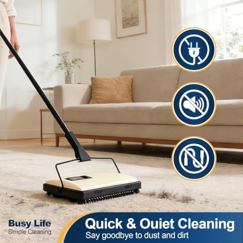 Yocada Manual Carpet Sweeper Cleaner Household Sweeper 1*Extra Brush - Image 5