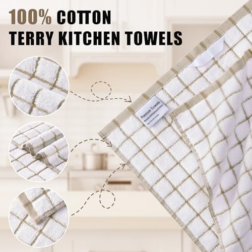 Homaxy Premium Kitchen Towels, Check Design - Image 4