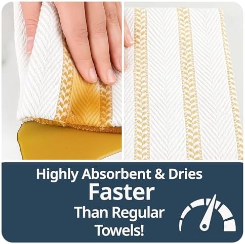 LANE LINEN Hand Towels for Kitchen 100% Cotton Absorbent 4 Pack - Image 5