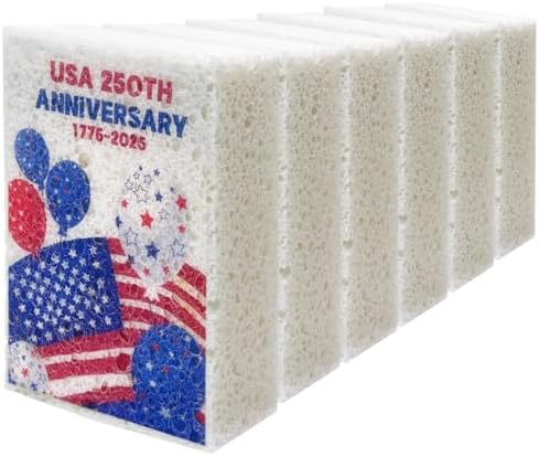 Scratch Scrub Sponge, 4th of July 6 by Mainlyrunmakeupsuppliers