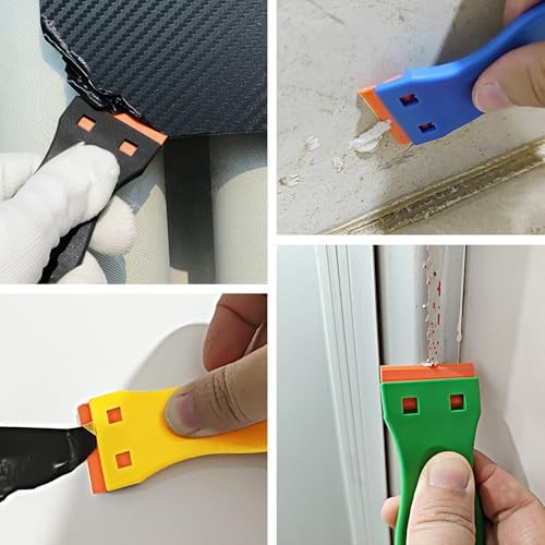 Upgrade 5 Pack Plastic Razor Blade Scraper and 200 Pcs Blades, Remove Label - Image 7