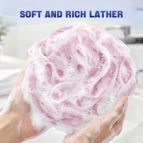 AmazerBath Loofah Sponge 60g/Piece, Exfoliating Bath Sponge Body Scrubber - Image 2