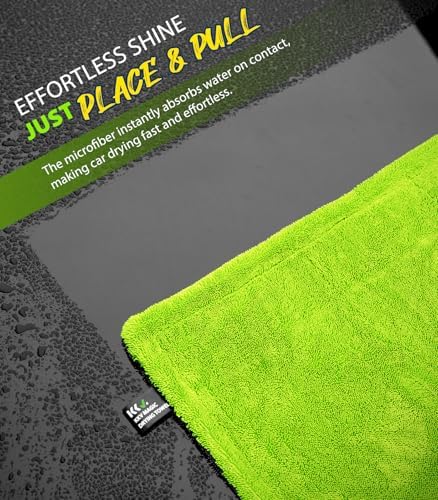 KKV Full-Sized SUV Drying Towel, 48”x24” Dual Sided Microfiber Car Cleaning - Image 5