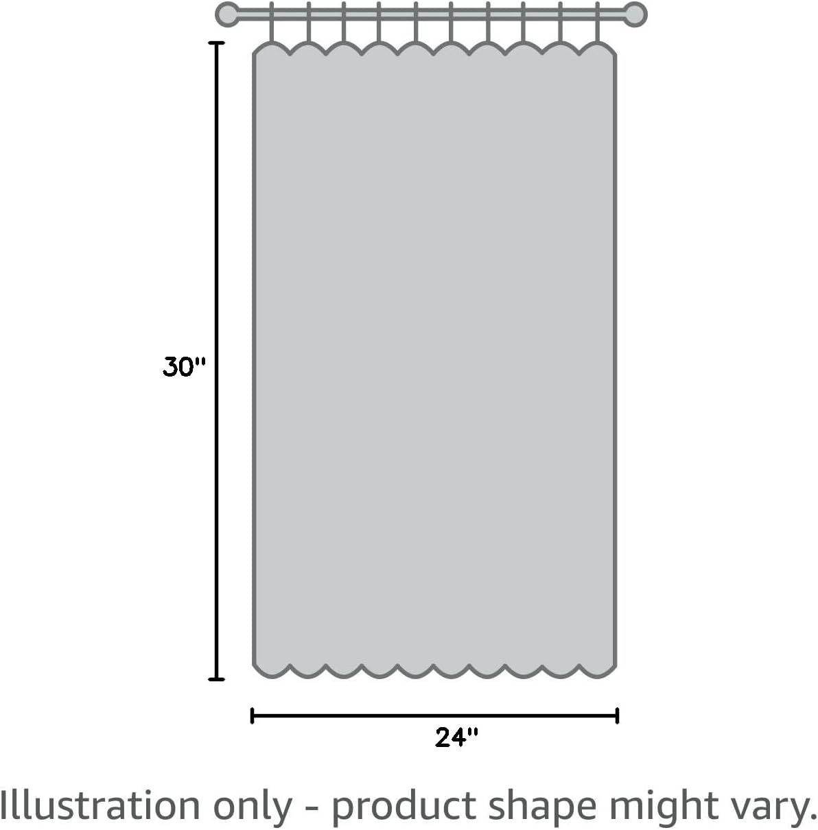 Pickluc Cafe Curtain (Half Window Curtain) 24 Inches Length, Rod Pocket Kitchen Curtain, Short Blackout Curtain for Small Window, 30" Wide and 24" Long, Sage Green, 2 Panels