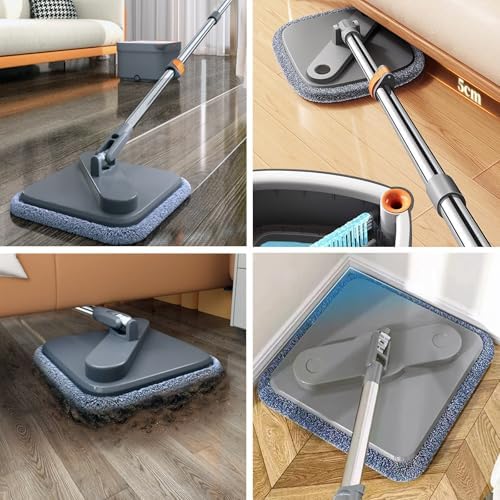 Spin Mop and Bucket Set with Self Separation Dirty and Clean Water System - Image 7
