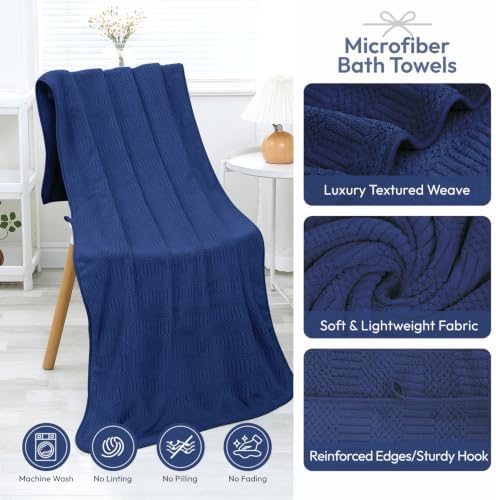 JML Microfiber Bath Towels, 2 Pack, 27x55 in - Image 3