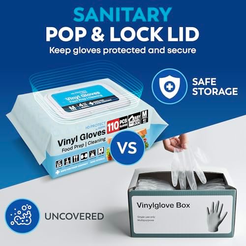 Keppi 110 Pack Vinyl Gloves Clear – Disposable Latex - Image 2
