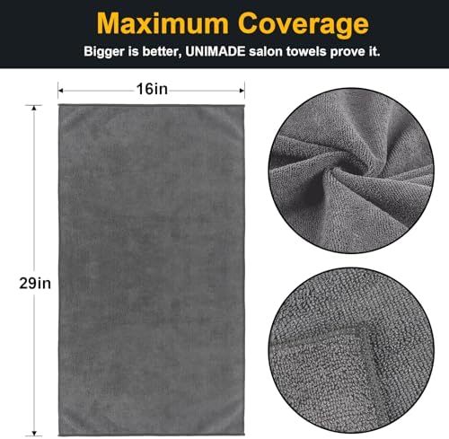 UNIMADE Salon Towels 24 Pack, Super Soft Microfiber Gym Towels - Image 2