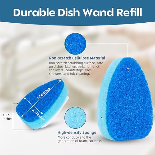 Non-Scratch DishWand Sponge Refills, Non Scratch Dish wand Replacement Heads - Image 5