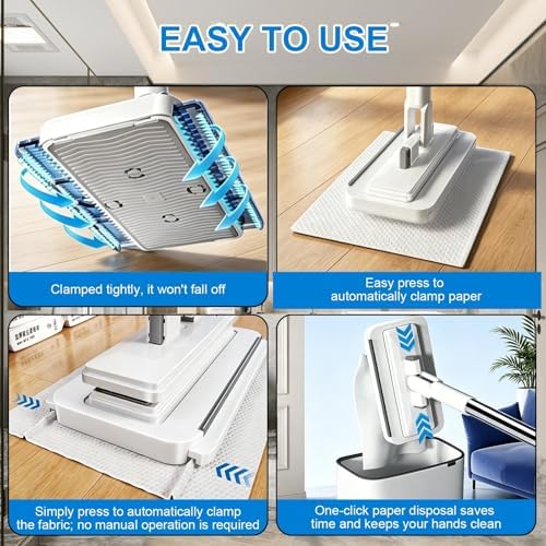 Snap Grip Mini Mop, Hands Free Flat Mop - Image 5