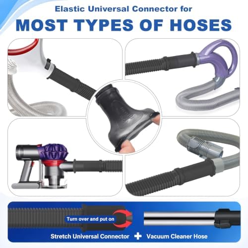 PetOde 5Pack Dryer Vent Cleaner Kit Vacuum Hose Attachment Black 31.5" - Image 3