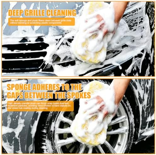 2 Pack Large Plush Car Sponge for Cleaning - Image 4
