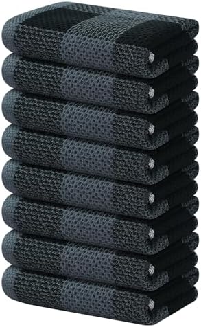 Homaxy 100% Cotton Plaid 8 Pack Kitchen Towels by Homaxy