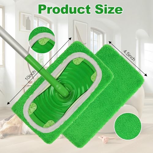 4 Pack Reusable Microfiber Mop Pads Compatible - Image 3