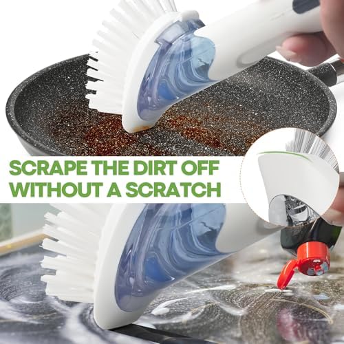 RIMAY Soap Dispensing Dish Brush Dish Scrubber - Image 3