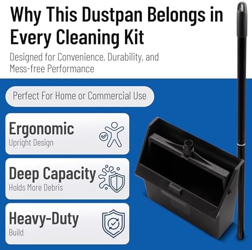 Carlisle Upright Dust Pan with 30" Two-Piece Handle - Image 3