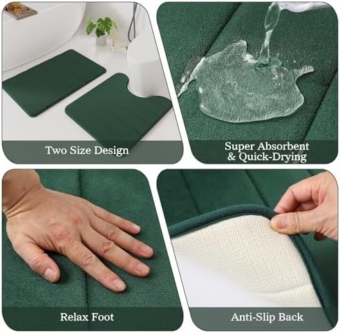 Dark Green Bathroom Accessories Set - Image 6