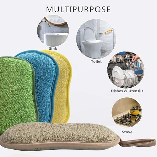 Multipurpose Kitchen Scrub Sponges, Heavy Duty Cleaning Non-Scratch Scrub Sponge - Image 6