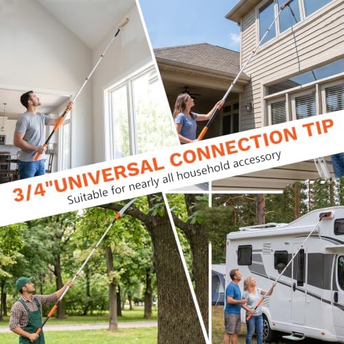 Telescoping Extension Pole 5-12 ft, Reaches 18 ft. Lightweight Aluminum Alloy - Image 6
