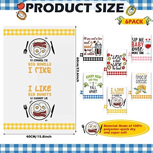 Redbaker 6 Pcs Funny Kitchen Towels - Image 2