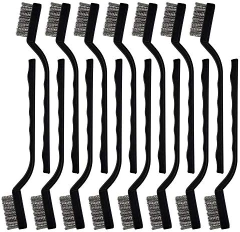 Topbuti 15 Pcs Mini Stainless Steel Wire Brush Set by Topbuti