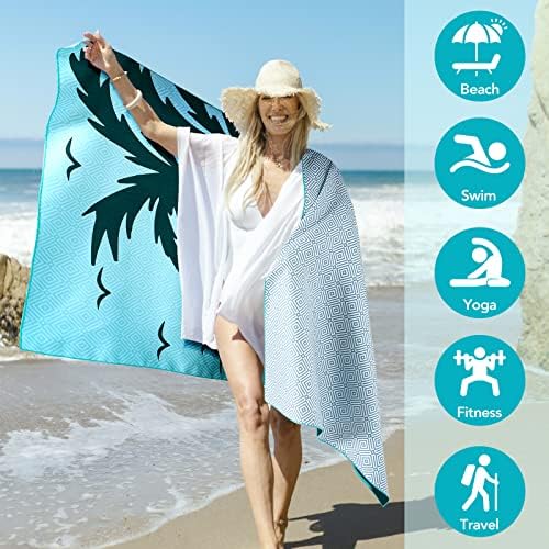 2 Pack Microfiber Beach Towel, Oversized Microfiber Pool Towel 75”x 35” - Image 3