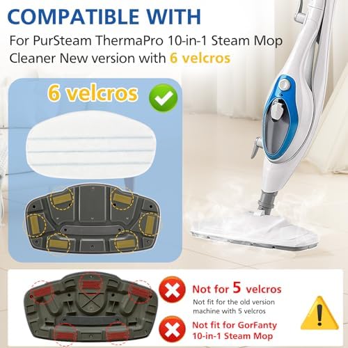 LINNIW 8 Pack Replacement Steam Mop Pads Compatible - Image 4