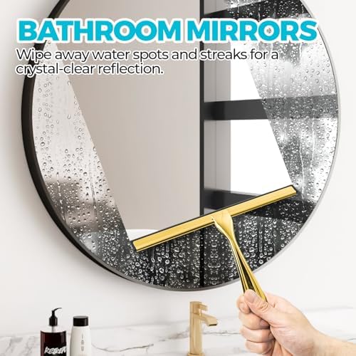 ALFLOD 12" Shower Squeegee for Glass Doors, Tile Walls, Car Windows - Image 5