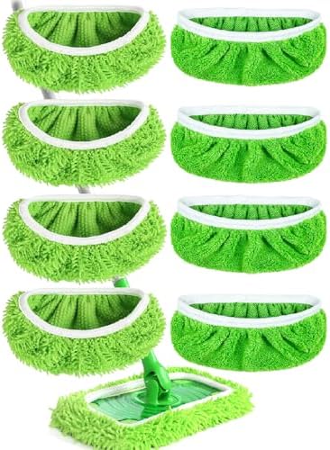 8PCS Reusable Microfiber Mop Pads by Cleanwithoutthehassle