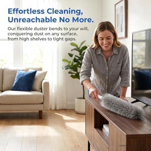 Fan Cleaning Brush, 2026 New Bendable Microfiber Head Dusting Brushes - Image 4