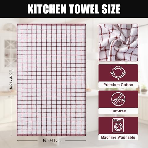 Homaxy Premium Kitchen Towels, Check Design - Image 3