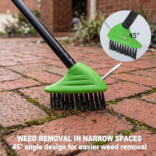 3 in 1 Scrub Brush with Long Handle – Your All-Purpose Deck Brush, Weeding Tool - Image 6