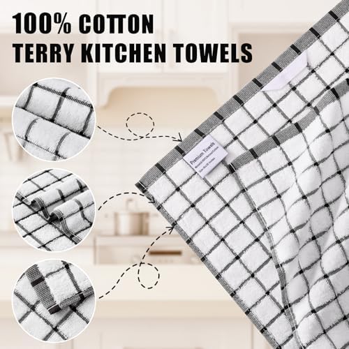 Homaxy Premium Kitchen Towels, Check Design - Image 4