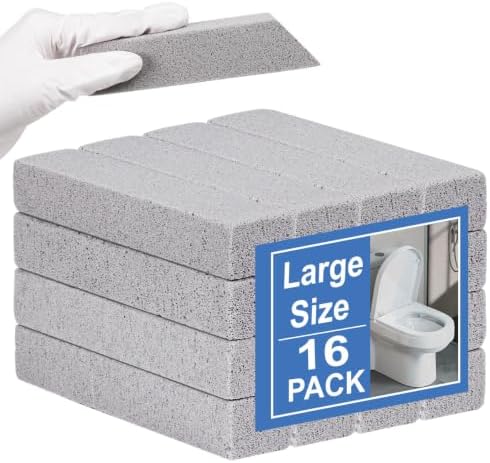 Herda 16 Pack Pumice Stone Toilet Bowl Cleaning, Powerfully Pumice Stick by Betterqualitybetterlife
