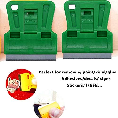 Mini Plastic Razor Blade Scraper Green Window Paint Scraper - Image 2