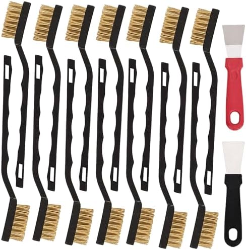 48 Pcs Mini Brass Brush Set, Brass Scratch Brush by Unknown
