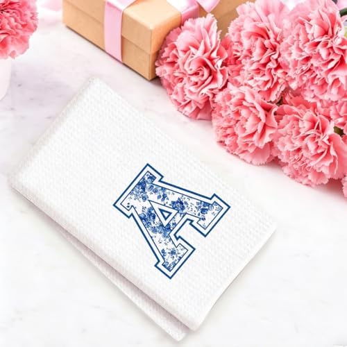 Chinoiserie Initial Kitchen Towels, Personalized Kitchen Towels, Personalized - Image 4