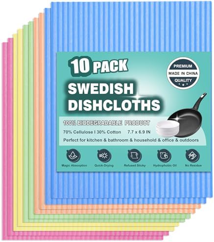 METUUTER 10 Pack Swedish DishCloths by METUUTER