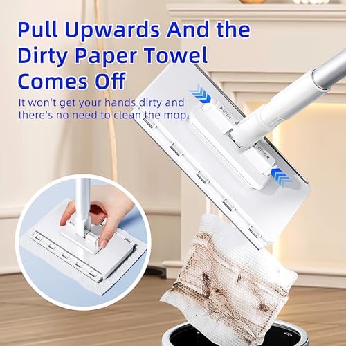 Hands Free Multi Purpose Flat Mop One Click Shark Tooth Grip - Image 3