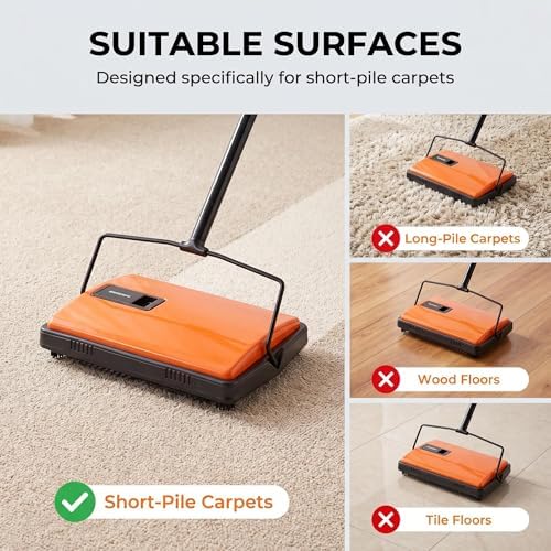 CLEANHOME Manual Carpet Sweeper - Image 4