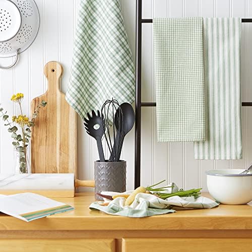 DII Everyday Kitchen, Urban Stripe & Basic Dishtowels, 4 Piece - Image 4