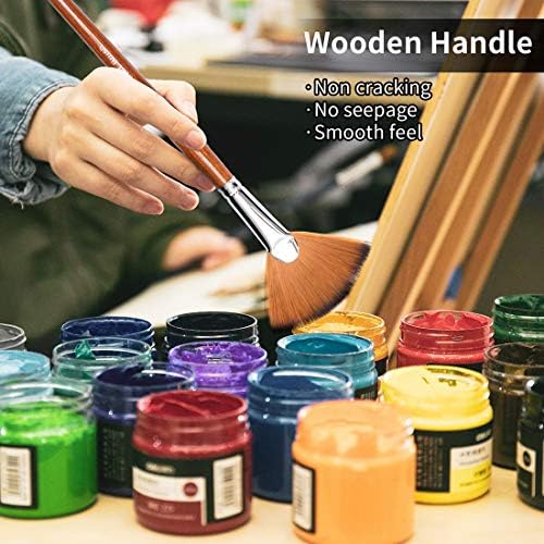 Artist Fan Paint Brushes Set - Image 3