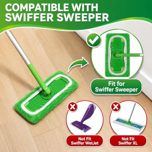 4 Pack Reusable Microfiber Mop Pads Compatible - Image 2