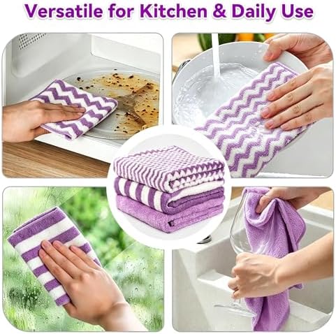 Microfiber Cleaning Cloths, 6 Pack Kitchen Towels & Dish Towels - Image 6