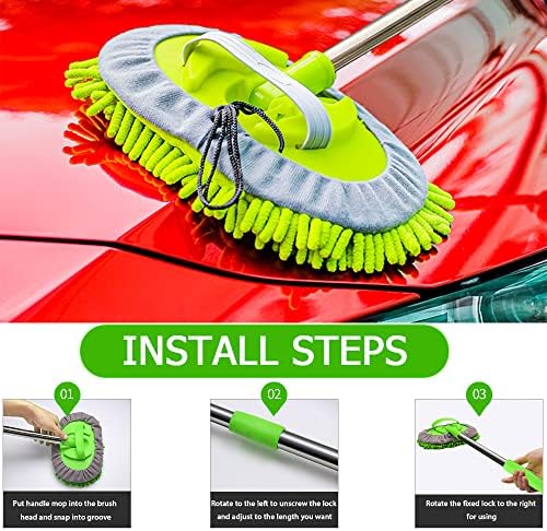 WillingHeart 47.5" Car Wash Brush Mop Cleaning Tool - Image 6
