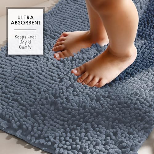 Hearth & Harbor Bathroom Rugs, Chenille Bath Mat - Image 6