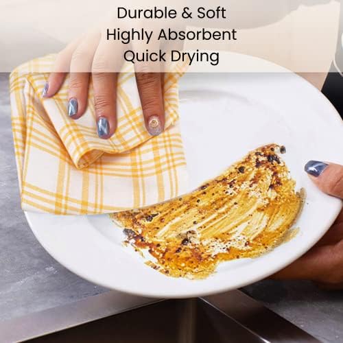 Cotton Clinic Assorted Kitchen Towels 5 Pack – Soft Absorbent Quick Drying - Image 6